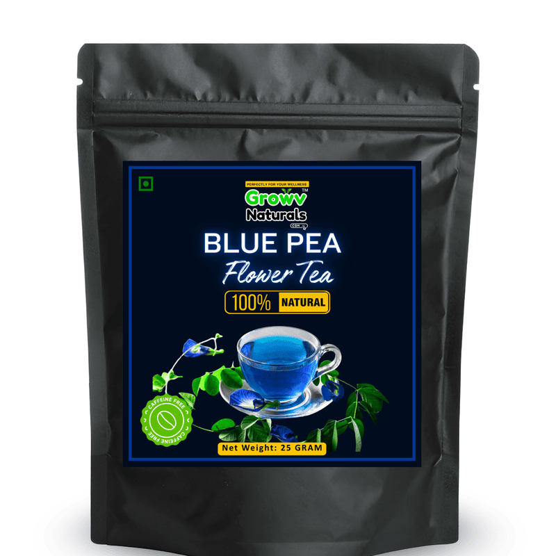 Growv Naturals Blue Pea Flower Tea – 100% Natural Detox & Antioxidant | 30 Bags