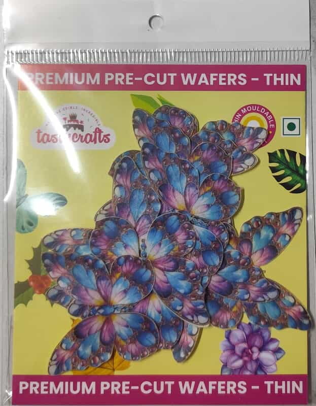 Edible Theme Topper Purple and Blue Mix Butterfly