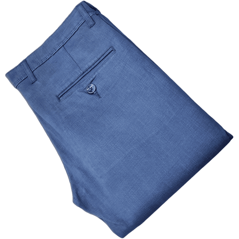 BLUE SELF DESIGN PANT