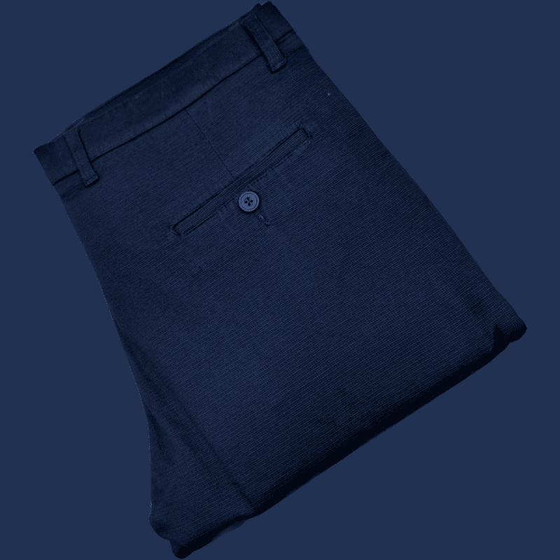 BLUE SELF DESIGN PANT