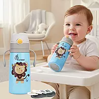 R For Rabbit - Steebo Safari Sippy Water Bottle - Blue Lion