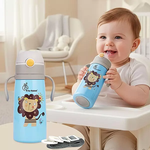 R For Rabbit - Steebo Safari Sippy Water Bottle - Blue Lion
