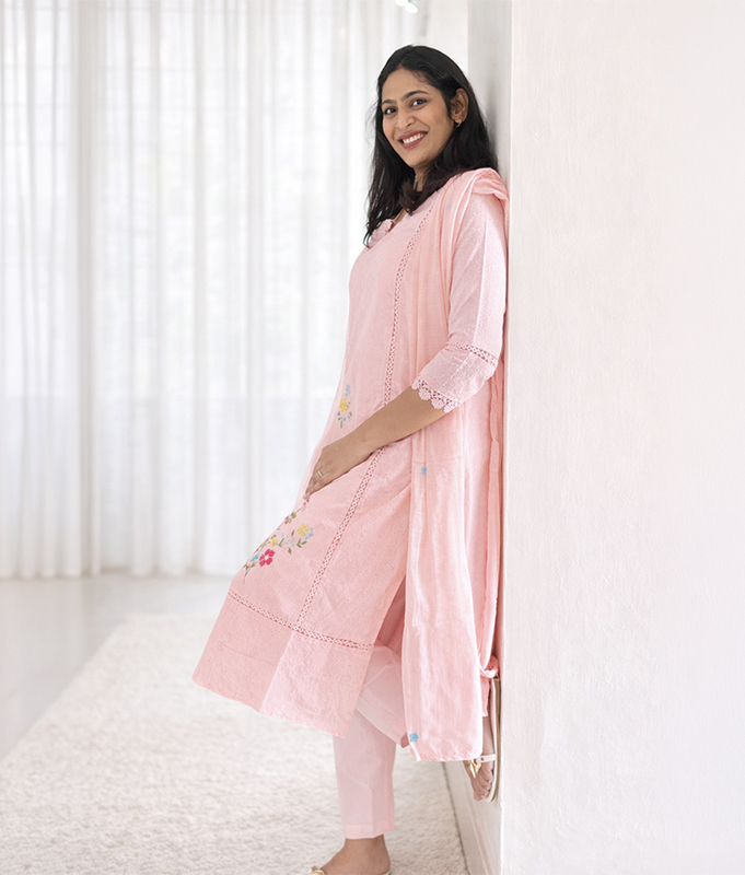 Blush Garden Kurta Set