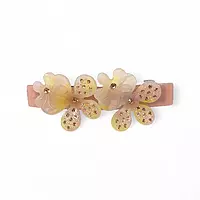Elegant Blush Pink Floral Hair Barrette Clip