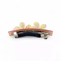 Elegant Blush Pink Floral Hair Barrette Clip