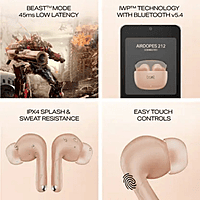 boAt Airdopes 148 V1 True Wireless Earbuds – Bluetooth Connectivity (Orange)