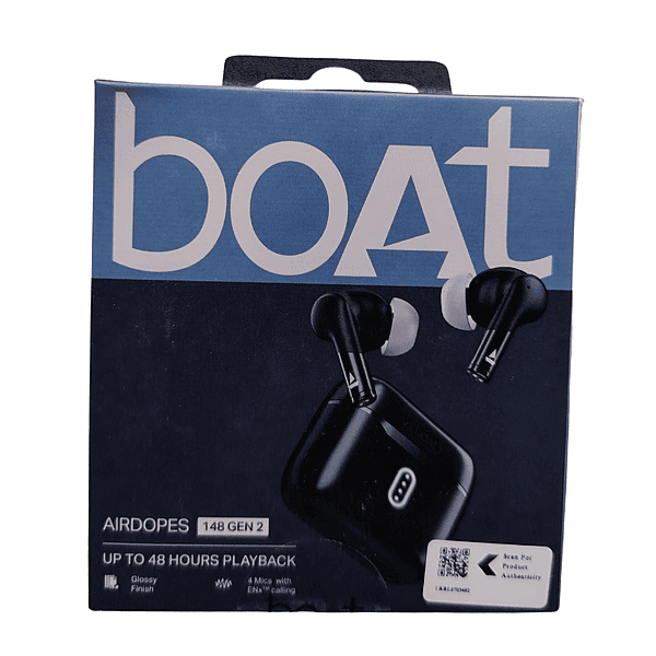 boAt Airdopes 148 Gen 2 True Wireless Earbuds – Bluetooth Connectivity (Black)