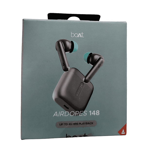 boAt Airdopes 148 True Wireless Earbuds – Bluetooth Connectivity (Black)