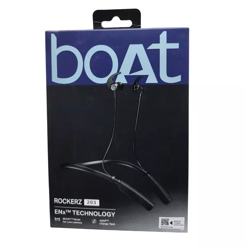 boAt Rockerz 203 Wireless Neckband Earphones – Bluetooth Connectivity