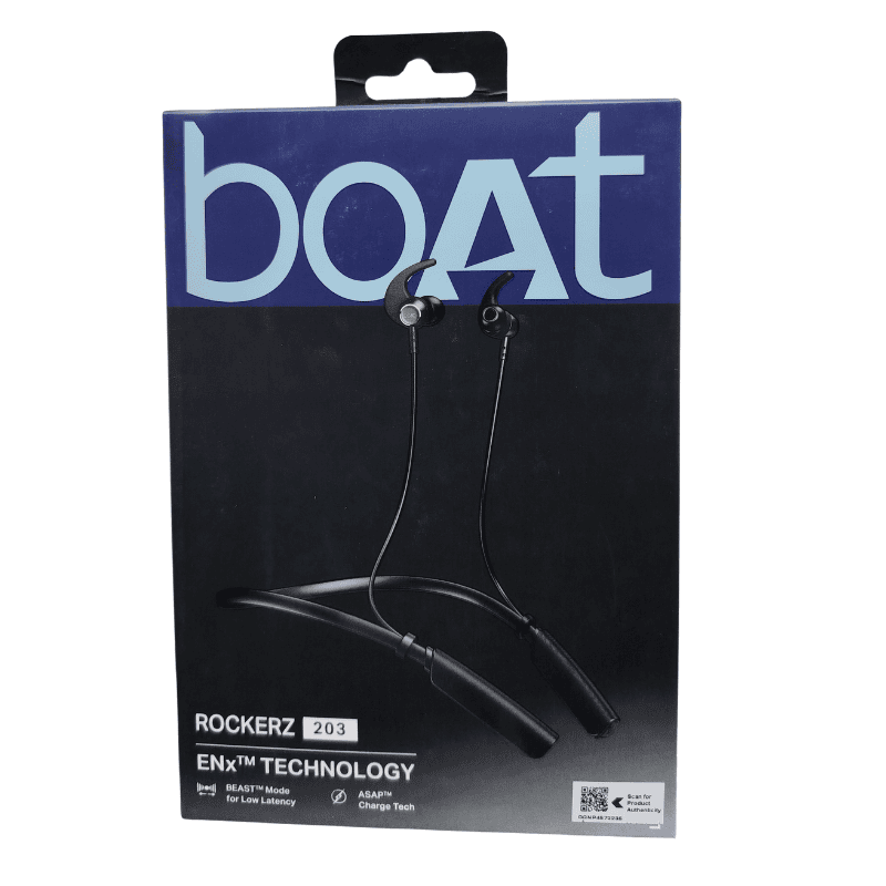 boAt Rockerz 203 Wireless Neckband Earphones – Bluetooth Connectivity