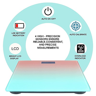 Digital Electronic Weight Scale Thick Tempered Glass & Electronic weight scale. Pack of 1 Digital Electronic Weight Scale Thick Tempered Glass & Electronic weight scale. Pack of 1