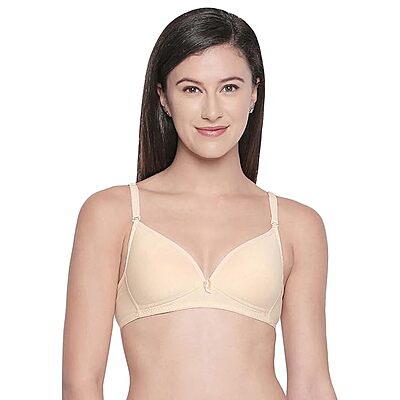 BODYCARE Women's Cotton Lightly Padded Wire Free T-Shirt Bra 6552