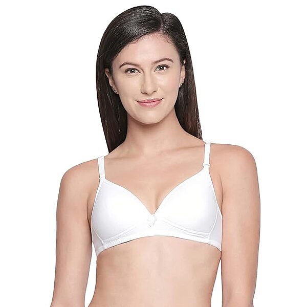 BODYCARE Women's Cotton Lightly Padded Wire Free T-Shirt Bra 6552