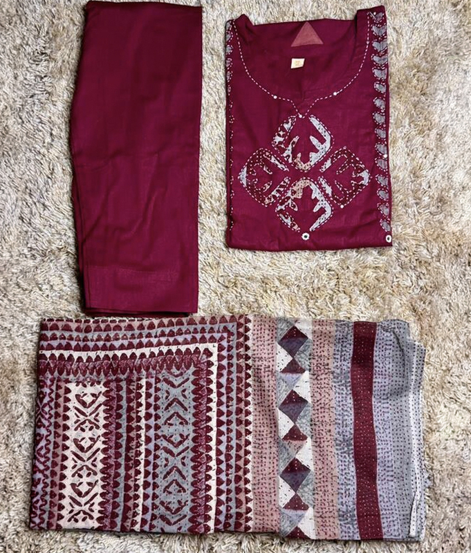 Boho Patchwork Kurta Set