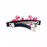 Elegant Bold Pink Floral Hair Barrette Clip