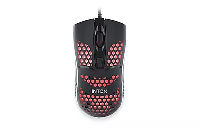 Intex Boost Gaming Mouse – Mechanical Clicky Switch, RGB Backlit, Floating Keycaps, 50M Click Life, 4 DPI Levels, Ergonomic Design, Plug & Play