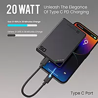 Portronics Boosty 5k 5000mAh 15W Wireless Magnetic Fast Charging Nano Powerbank