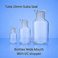 Bottles Wide Mouth with I/C stopper - Tube 15mm Suba Seal