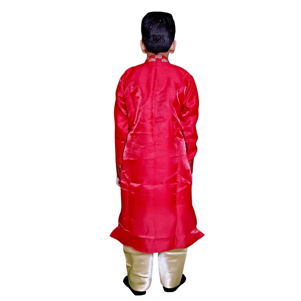 Boys Kathak Dance Dress in Maroon & Golden Color Boys Kathak Dance Dress in Maroon & Golden Color