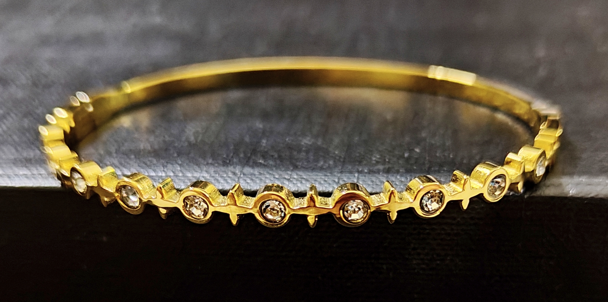 Bracelet - Stainless Steel Stars with Stones