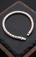 925 Silver Dual Tone Titan Scale Bracelet