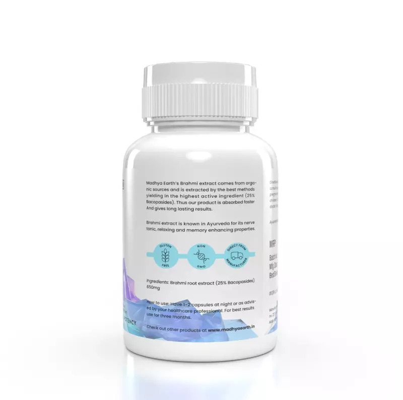 Brahmi Extract Veg Capsules 60 Pcs