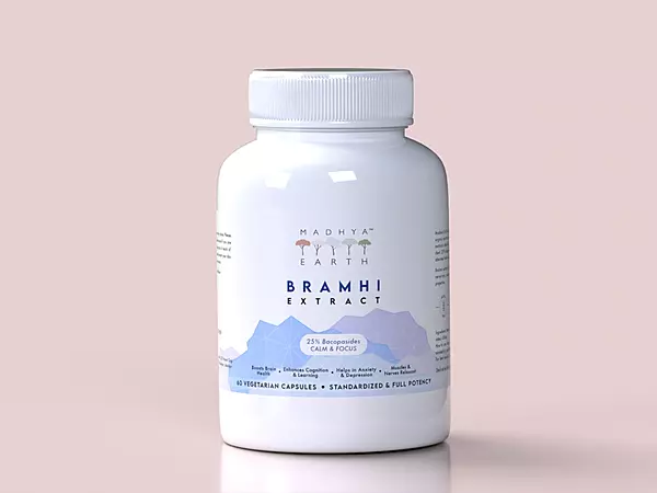 Brahmi Extract Veg Capsules 60pcs - Madhya Earth
