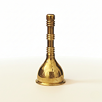 Handcrafted Brass Bell with polished golden finish 4-inch pooja temple bell Handcrafted Brass Bell with polished golden finish 4-inch pooja temple bell