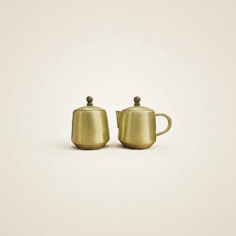 PITAL (BRASS) MILK AND SUGAR POT PITAL (BRASS) MILK AND SUGAR POT