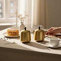 PITAL (BRASS) MILK AND SUGAR POT PITAL (BRASS) MILK AND SUGAR POT