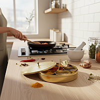 PITAL (BRASS) SPICE BOX PITAL (BRASS) SPICE BOX