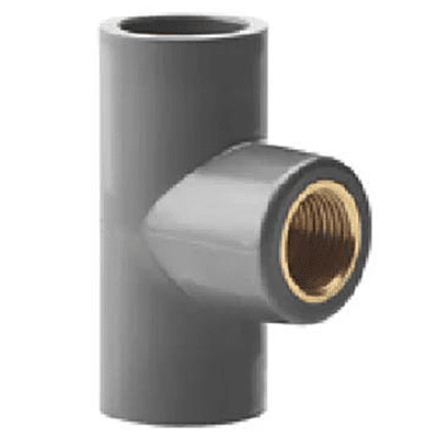 Brass Th. Tee, 25*1/2", Agriculture PVC Fittings
