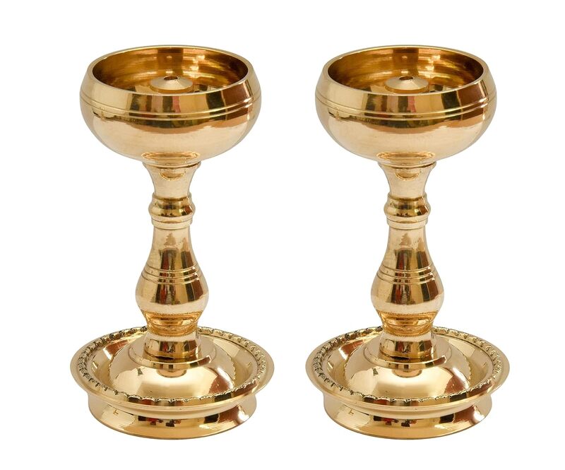 Brass Udupi Nanda Deepa Bowl design