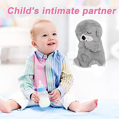 Portable Breathing Teddy Bear Soft Toy with Plush Sound Machine, Pack of 1 (Colour : Grey) Portable Breathing Teddy Bear Soft Toy with Plush Sound Machine, Pack of 1 (Colour : Grey)
