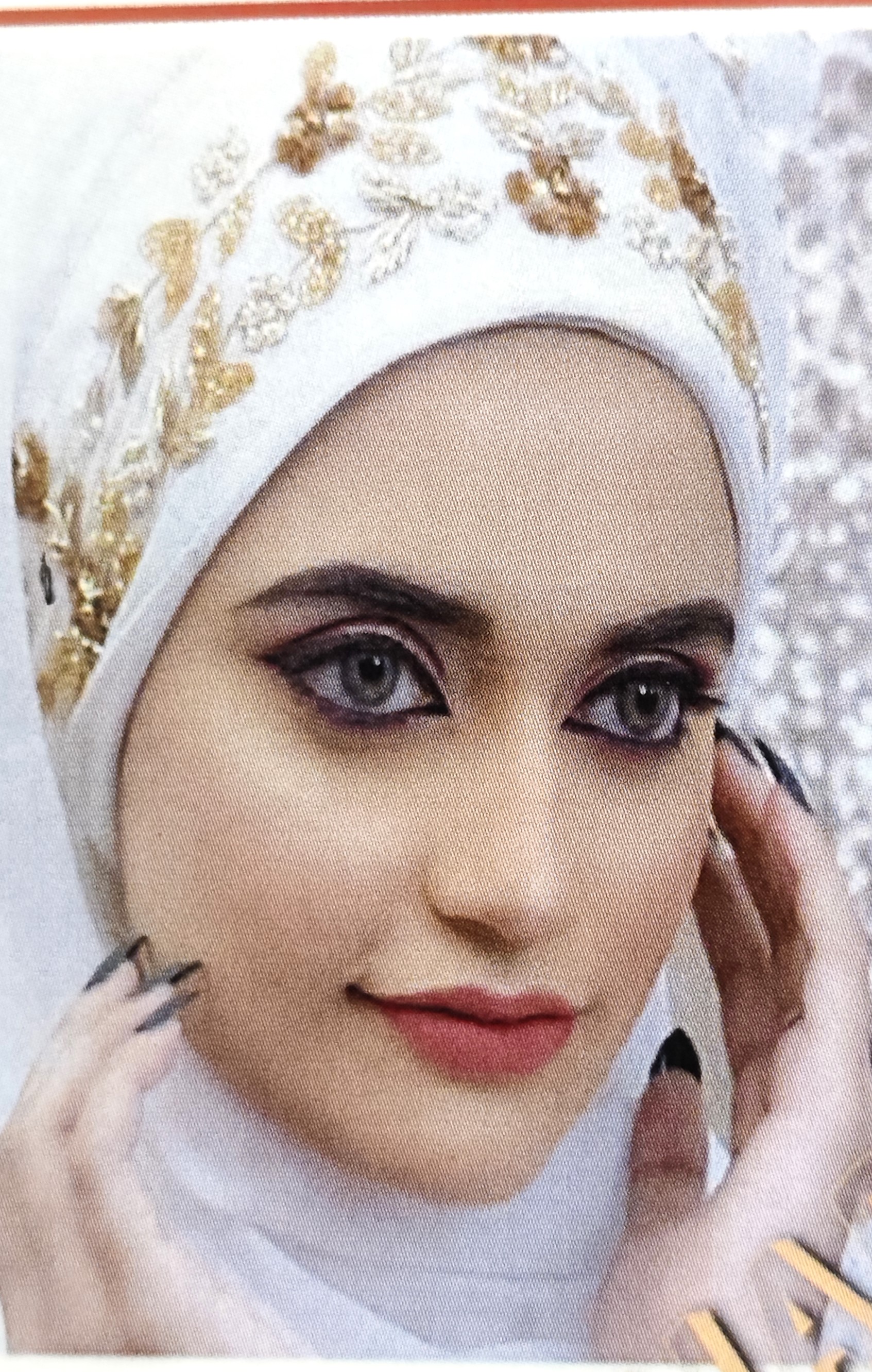 Heavy Chiffon Instant Hijab with Zardosi Handwork Bridal Wear