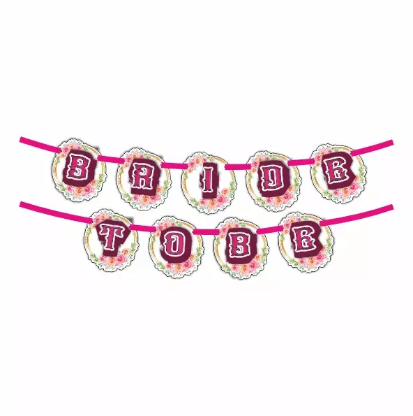 Bride To Be Flower Frame Banner | Pack of 1 Set