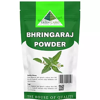 Green Cairo Bhringraj Powder โ Herbal Remedy for Hair & Skin โ 100g