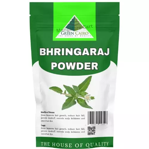 Green Cairo Bhringraj Powder โ Herbal Remedy for Hair & Skin โ 100g