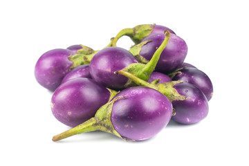 Purple round brinjals