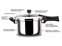 Stahl Xpress Cooker Triply Pressure Cooker Broad, Induction Cooker, Outer Lid pressure cooker