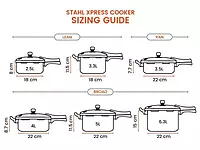 Stahl Xpress Cooker Triply Pressure Cooker Broad, Induction Cooker, Outer Lid pressure cooker