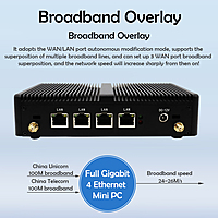 Intel N100 Mini PC – Alder Lake-N  4 LAN Industrial Mini PC