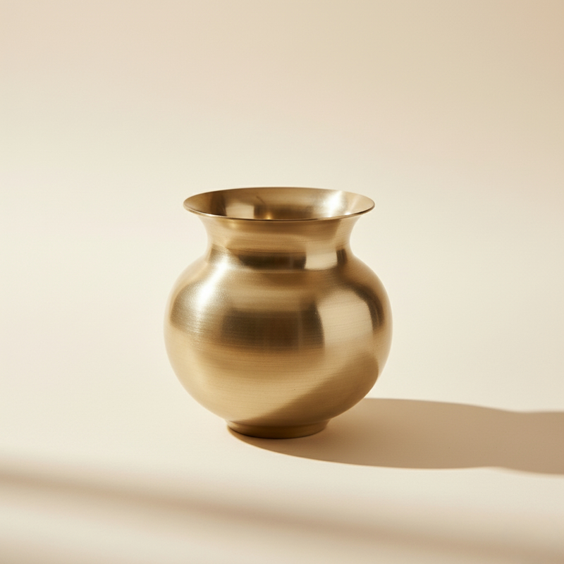 Handcrafted Pure Tin Bronze Lota Kalash – traditional pooja vessel made from bronze and tin Handcrafted Pure Tin Bronze Lota Kalash – traditional pooja vessel made from bronze and tin