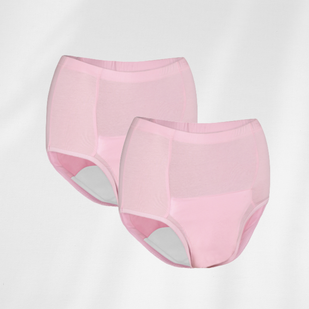 Reusable adult diaper, Washable adult diapers, Incontinence Protective Underwear for Women, High Waist Panties For Women, Leak Proof, Pink Color Heavy Flow(PACK OF 2) Reusable adult diaper, Washable adult diapers, Incontinence Protective Underwear for Women, High Waist Panties For Women, Leak Proof, Pink Color Heavy Flow(PACK OF 2)
