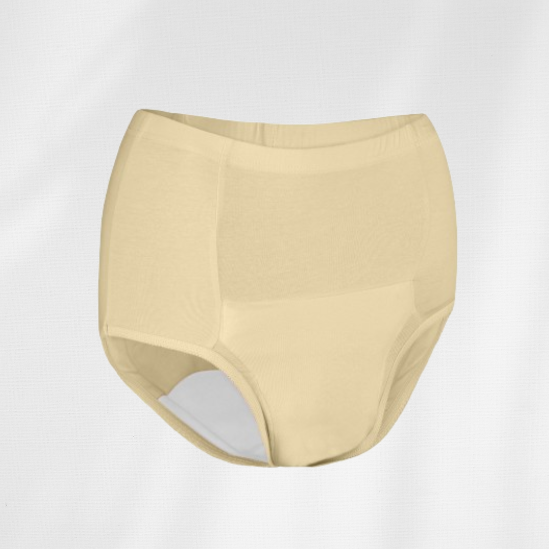 Reusable adult diaper, Washable adult diapers, Incontinence Protective Underwear for Women, High Waist Panties For Women, Leak Proof, Beige Color Heavy Flow