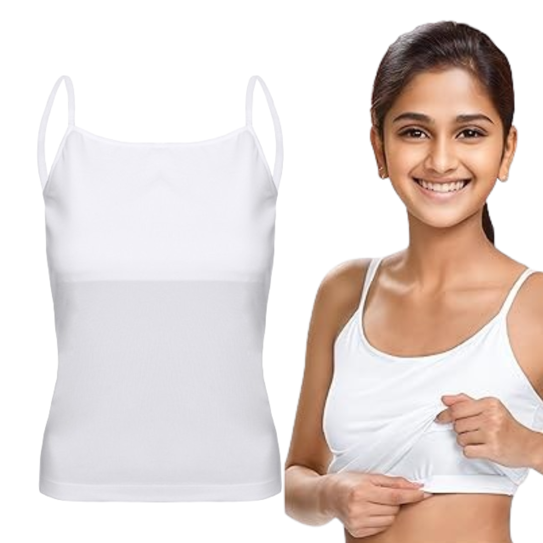 Padded Tank Top For Teens | Flat Padding Covers Nipple Buds | Perfect To Wear Under School Uniform Padded Tank Top For Teens | Flat Padding Covers Nipple Buds | Perfect To Wear Under School Uniform