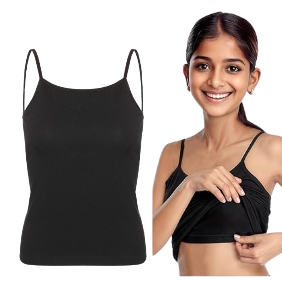 Padded Tank Top For Teens | Flat Padding Covers Nipple Buds | Perfect To Wear Under School Uniform Padded Tank Top For Teens | Flat Padding Covers Nipple Buds | Perfect To Wear Under School Uniform