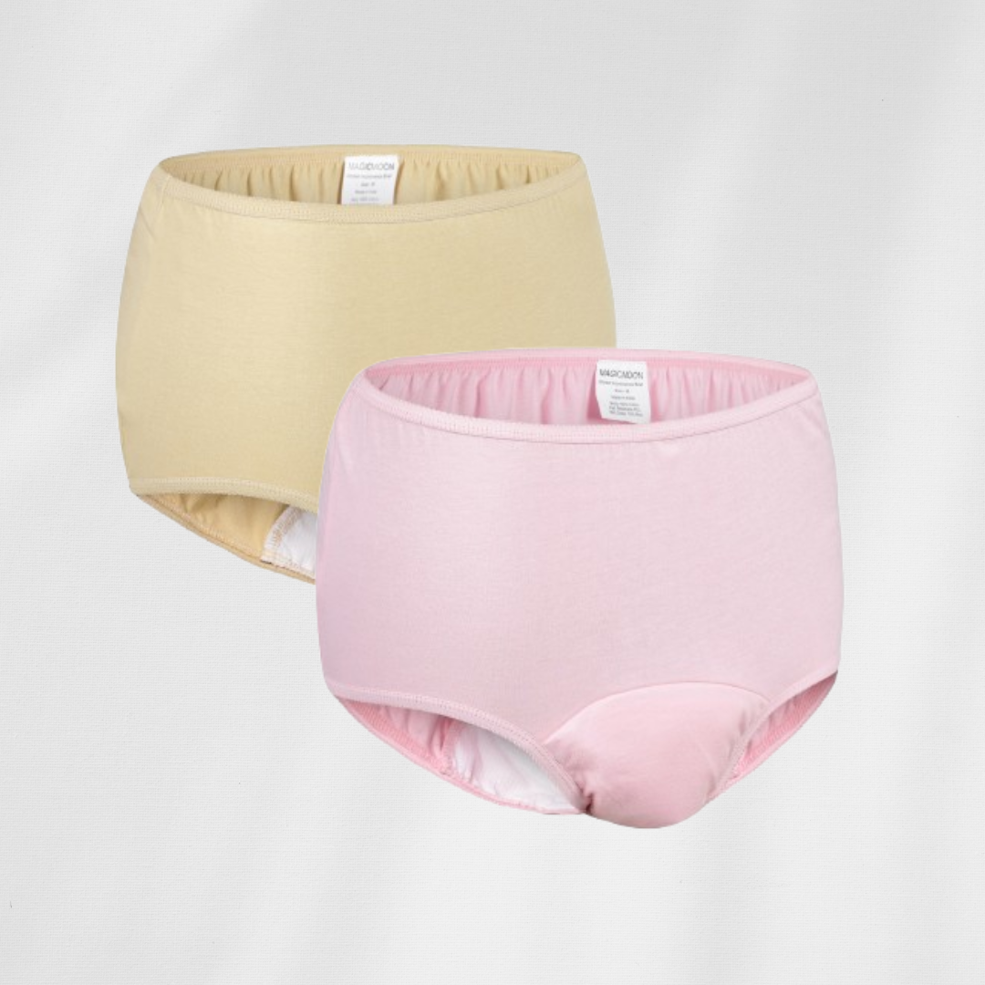 Reusable adult diaper, Washable adult diapers, Incontinence Protective Underwear for Women, High Waist Panties For Women, Leak Proof (PACK OF 2) Reusable adult diaper, Washable adult diapers, Incontinence Protective Underwear for Women, High Waist Panties For Women, Leak Proof (PACK OF 2)