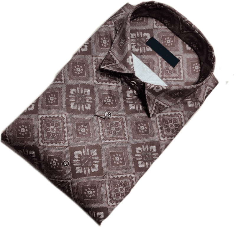 Brown Printed Shirt