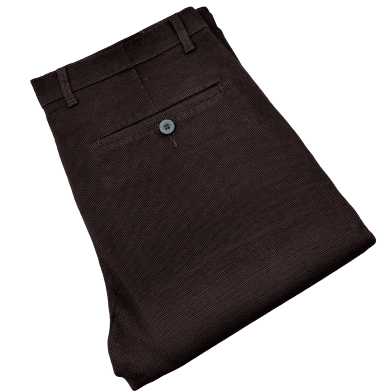 BROWN SELF DESIGN PANT